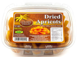 Picture of golden dried apricots