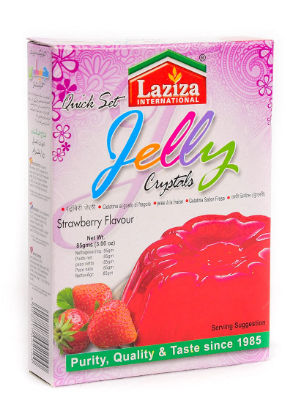 Picture of LAZIZA CRYSTAL JELLY ( STRAWBERRY) 85 GMS