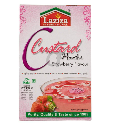 Picture of LAZIZA CUSTARD POWDER (STRAWBERRY) 300 GMS