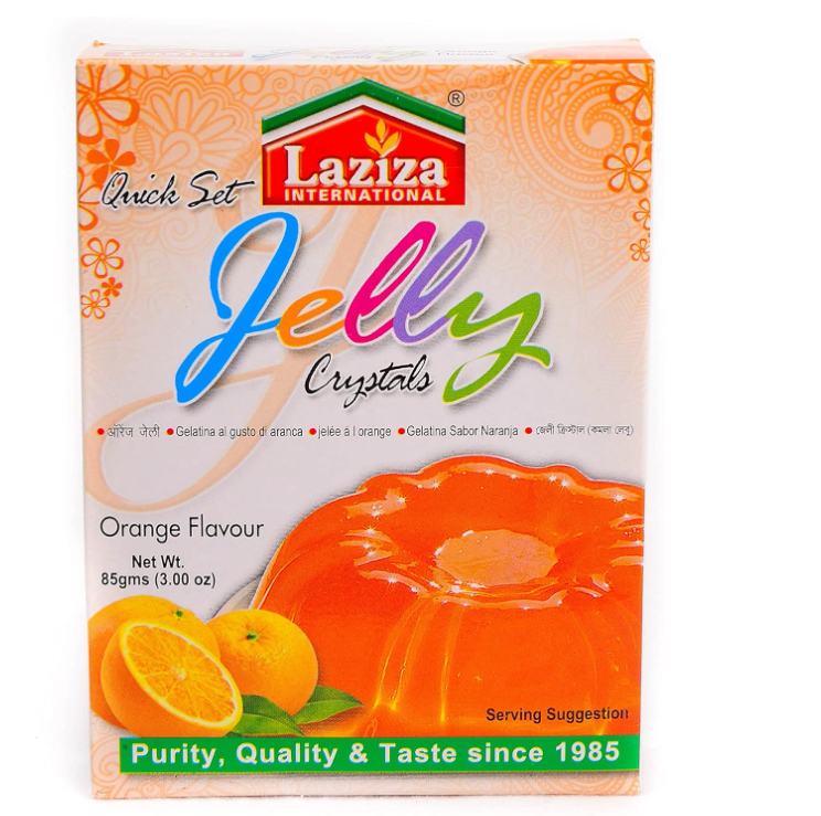 Picture of LAZIZA CRYSTAL JELLY ( ORANGE ) 85 GMS