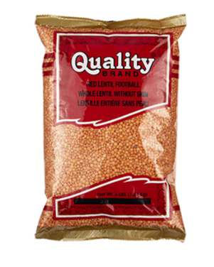Picture of QUALITY BEANS RED LENTIL FOOTBALL  4LB