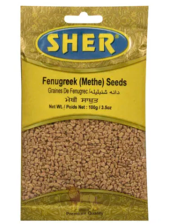 Picture of SHER FENUGREEK METHI SEEDS 100GM