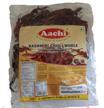 Picture of AACHI KASHMIRI CHILLI WHOLE 200GM