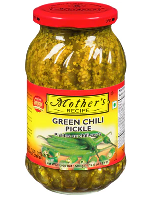 Picture of MOTHERS GREEN CHILLI PICKLE 500GM