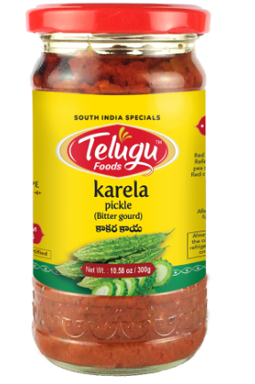 Picture of TELUGU KARELA PKLE W/O GARLIC 300GM
